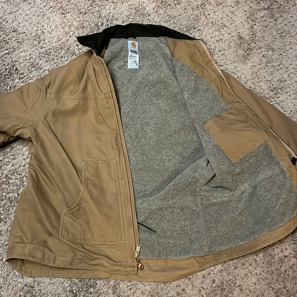 Beige Cotton Workman’s Jacket. Heavy Fit for Cold Weather. Size 3XL. - Picture 4 of 6